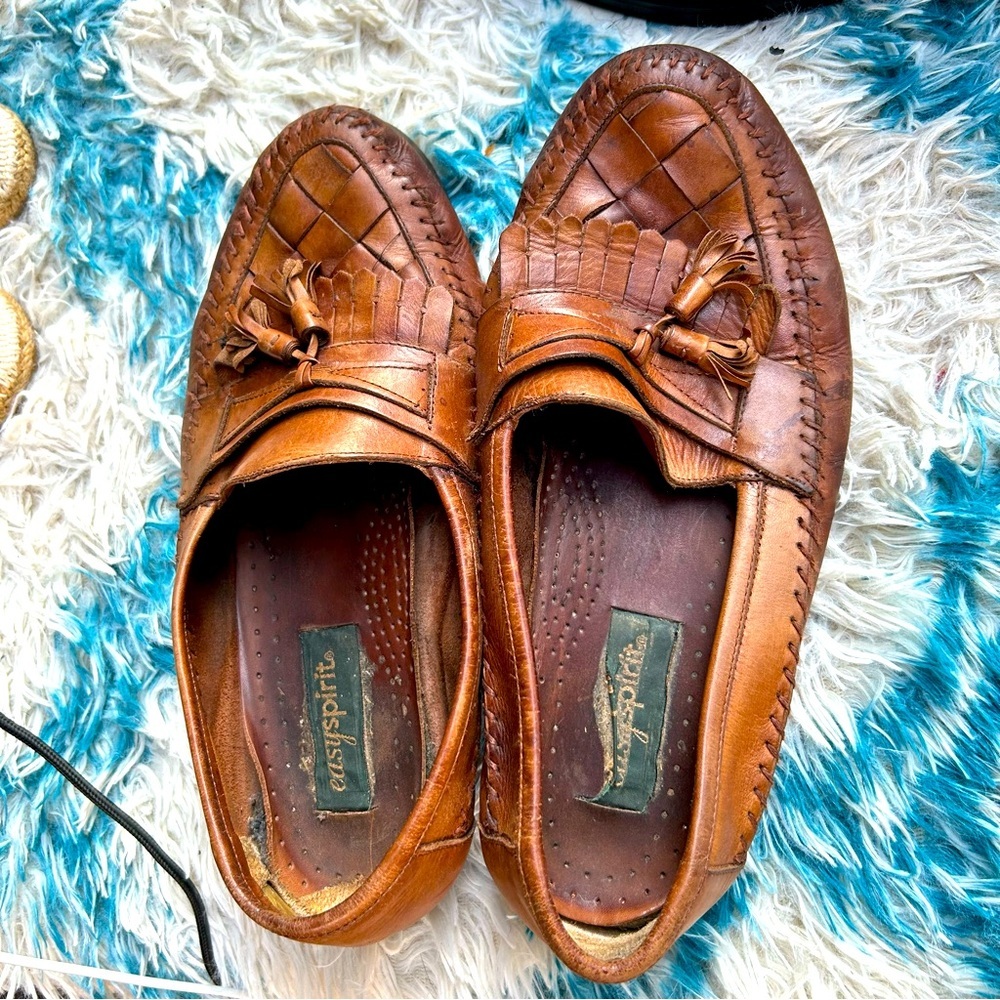 Easy Spirit Tan Leather Loafers